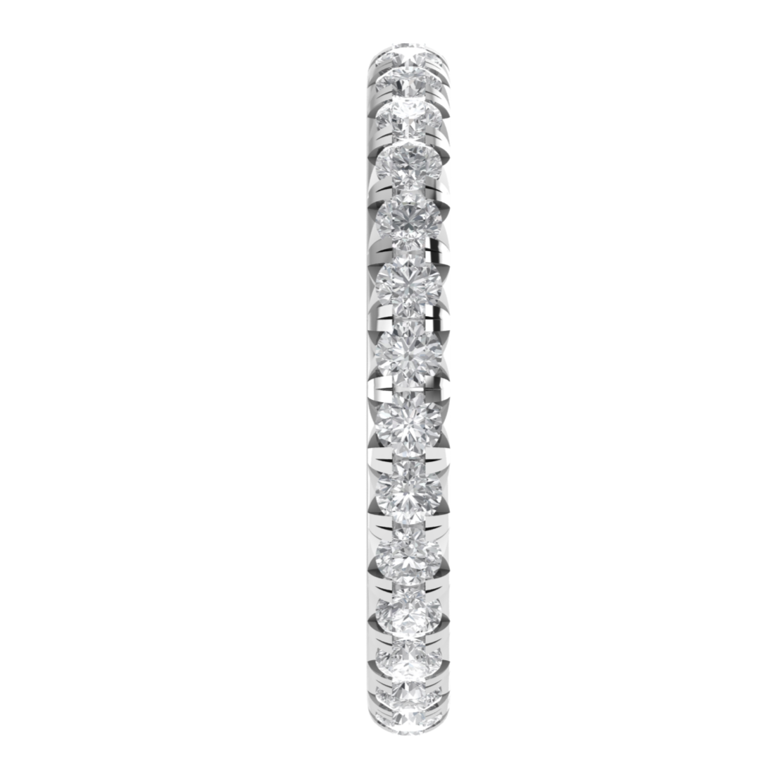 Lab Grown Diamond Full Eternity 14K White Gold Wedding Band