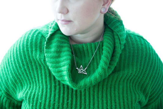 Origami Crane Necklace by dav store
