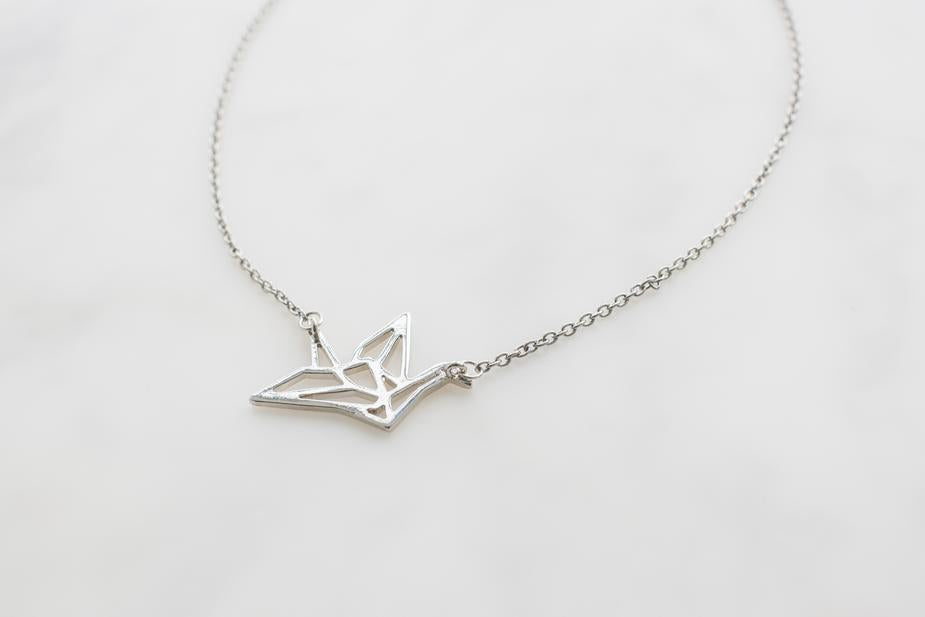 Origami Crane Necklace by dav store