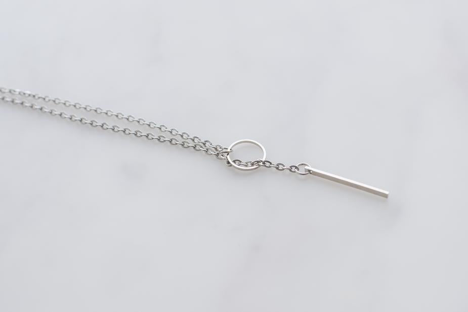 Silver Threader Necklace by dav store